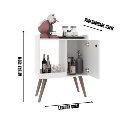 Aparador Buffet Cantinho do Cafe Decoracao Retrô Linos CORES:OFF WHITE - 2