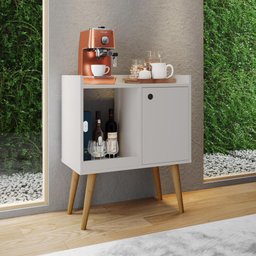 Aparador Buffet Cantinho do Cafe Decoracao Retrô Linos CORES:OFF WHITE - 1