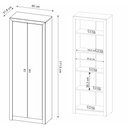 Ver imagem 3 de Armário Escritório com 2 Portas Multimóveis Cr25015 Preto
