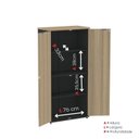 Ver imagem 7 de Armário Alto para Escritório com 2 Portas Pivotantes P25 Preto/Noce Marromle