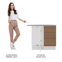 Ver imagem 6 de Balcão de Canto Madesa Stella 1 Porta Branco/Rustic