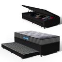 Ver imagem 1 de Cama Box Baú com Auxiliar + Colchão de Espuma D60 Double Face Comfort Force Probel Solteiro 88cm