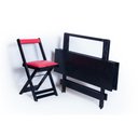 Ver imagem 2 de Mesa Dobrável com 6 Cadeiras Estofadas 120x70 Vermelho