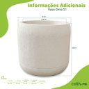 Ver imagem 2 de Vaso Oma 51(75l) Cor Off-white Japi