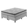 Conjunto Cama Box King Size Espuma D33 Pillow Top Hanover Cinza - 1