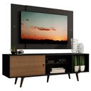 Ver imagem 2 de Rack Madesa Dubai com Pés e Painel para Tv até 58 Polegadas - Preto/rustic D8d8