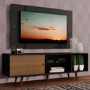 Ver imagem 1 de Rack Madesa Dubai com Pés e Painel para Tv até 58 Polegadas - Preto/rustic D8d8