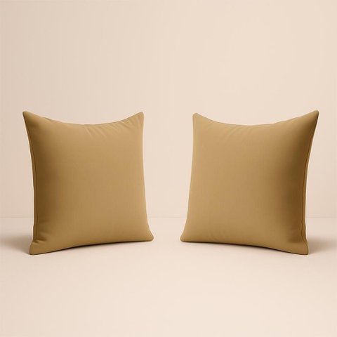 Kit 2 Almofada 42cm Decorativa Suede Fofinha Sofá e Cadeira Cor:capuccino