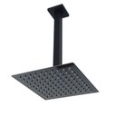 Ver imagem 6 de Ducha Chuveiro Inox 20x20 Preto Fosco Suporte Teto Luxo Quadrado Area Externa Banheira Piscina