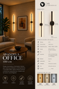 Ver imagem 6 de Arandela de Parede LED 100cm Luz Indireta Preta Moderna My Lamp Store LED: 3000k Branco Quente 220V