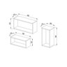 Conjunto de Nichos Retangulares 100% Mdf Branco - 2