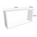 Ver imagem 2 de Nicho Módulo em Mdf Branco Retangular 70x33x10 Decoração