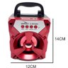 Caixa de Som Bordô Bluetooth Portátil Rádio FM Sd USB Blutu - 2