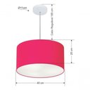 Ver imagem 5 de Lustre Pendente Cilíndrico Md-4099 Cúpula em Tecido 40x25cm Rosa Pink - Bivolt
