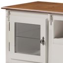 Ver imagem 3 de Rack para TV até 75 Polegadas 195cm 2 Portas Vidro 2 Gavetas Prateleira Interna Pés Luis Xv