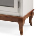 Ver imagem 2 de Rack para TV até 75 Polegadas 195cm 2 Portas Vidro 2 Gavetas Prateleira Interna Pés Luis Xv