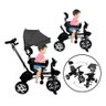 Triciclo de Empurrar 2 em 1 com Capota Preto - Importway - 2