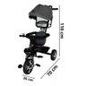 Triciclo de Empurrar 2 em 1 com Capota Preto - Importway - 6