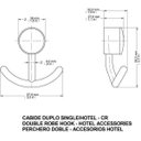 Ver imagem 2 de Cabide Duplo Hotel - 00218306 Docol