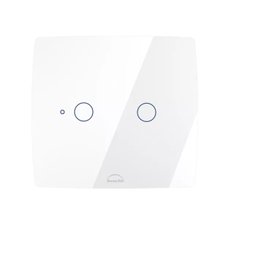 Interruptor Wifi Touch 2 Botões 4x4 Inteligente Branco Dometek Diamond 4x4 - 1