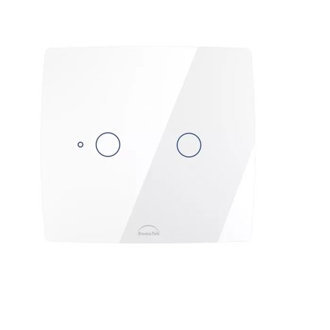 Interruptor Wifi Touch 2 Botões 4x4 Inteligente Branco Dometek Diamond 4x4