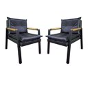 Ver imagem 1 de Conjunto de 2 Poltronas Fortaleza Decorativa Courino Preto