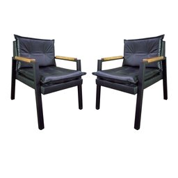 Conjunto de 2 Poltronas Fortaleza Decorativa Courino Preto - 1