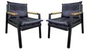 Ver imagem 1 de Conjunto de 2 Poltronas Fortaleza Decorativa Courino Preto