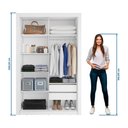 Ver imagem 4 de Closet Solteiro 2 Gavetas Branco Amoudi Móveis