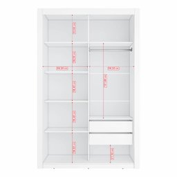 Closet Solteiro 2 Gavetas Branco Notável Móveis - 4
