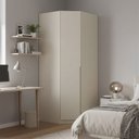 Ver imagem 1 de Guarda-Roupa Modulável de Canto 45° Abertura para Esquerda 91cm 100% MDF Dormitórios Bend Bege/Luna