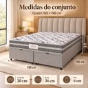 Ver imagem 6 de Box Baú com Colchão Queen Mola Ensacada Solar Bambu