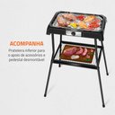 Ver imagem 4 de Churrasqueira Elétrica Mondial Grelha com Altura Regulável Preto 2000w 220v - Ch-06