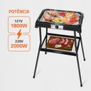 Ver imagem 2 de Churrasqueira Elétrica Mondial Grelha com Altura Regulável Preto 2000w 220v - Ch-06