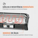 Ver imagem 6 de Churrasqueira Elétrica Mondial Grelha com Altura Regulável Preto 2000w 220v - Ch-06