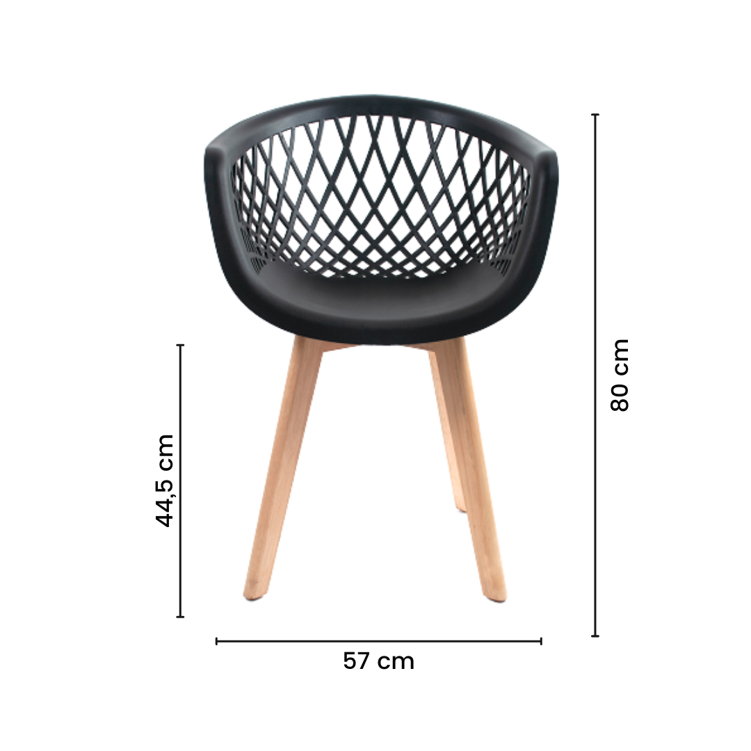 Cadeira Eames Design Wood Web Preta - 6