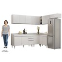 Ver imagem 5 de Armário de Cozinha Modulado de Canto 7 Peças Cp23 Balcão com Tampo Branco - Lumil Lumil Móveis