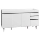 Ver imagem 7 de Armário de Cozinha Modulado de Canto 7 Peças Cp23 Balcão com Tampo Branco - Lumil Lumil Móveis