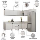 Ver imagem 3 de Armário de Cozinha Modulado de Canto 7 Peças Cp23 Balcão com Tampo Branco - Lumil Lumil Móveis