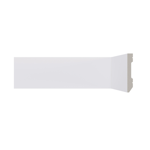 Rodapé de Poliestireno 07cm Liso Branco 2m - Santa Luzia