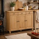 Ver imagem 1 de Balcão 3 Portas 100% Madeira Maciça Cozinha Bancada Rústica:freijo