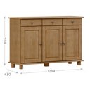 Ver imagem 3 de Balcão 3 Portas 100% Madeira Maciça Cozinha Bancada Rústica:freijo