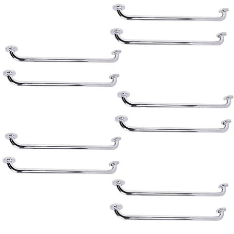 Alça Apoio Barra Suporte Anti Queda 70cm Kit 10 Uni Banheiro Idoso
