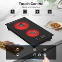 Ver imagem 6 de Vbgk Cooktop Elétrico 3000w, 2 Bocas Embutido e Portátil com Timer (preto)