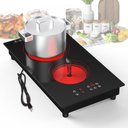 Ver imagem 1 de Vbgk Cooktop Elétrico 3000w, 2 Bocas Embutido e Portátil com Timer (preto)