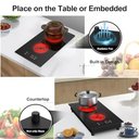 Ver imagem 5 de Vbgk Cooktop Elétrico 3000w, 2 Bocas Embutido e Portátil com Timer (preto)