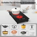 Ver imagem 4 de Vbgk Cooktop Elétrico 3000w, 2 Bocas Embutido e Portátil com Timer (preto)