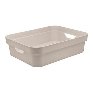 Caixa Organizadora Cube Baixa Bege P ou