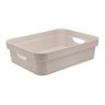Caixa Organizadora Cube Baixa Bege P ou - 1
