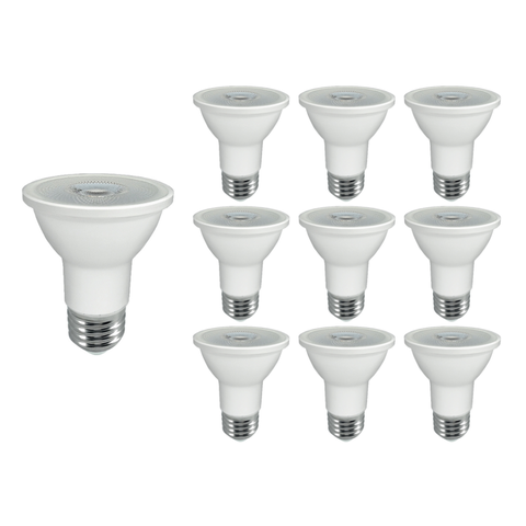 10 Lâmpadas Led Astraled Par 20 38° 7w E27 Bivolt 3000k Luz Amarela